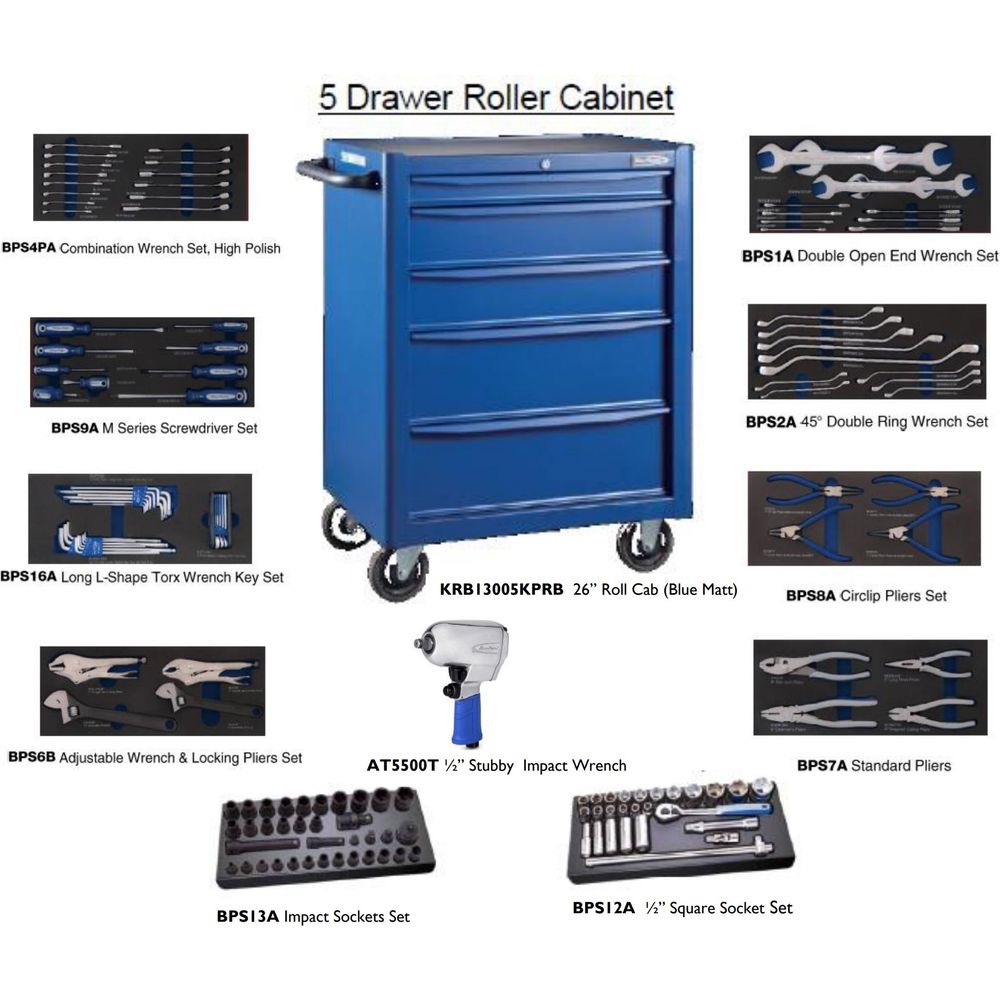Blue Point KRB13005KPRB Tool Cabinet / Hand Tool Set | Blue Point by KHM Megatools Corp. Blue Point KRB13005KPRB Tool Cabinet / Hand Tool Set | Blue Point by KHM Megatools Corp.